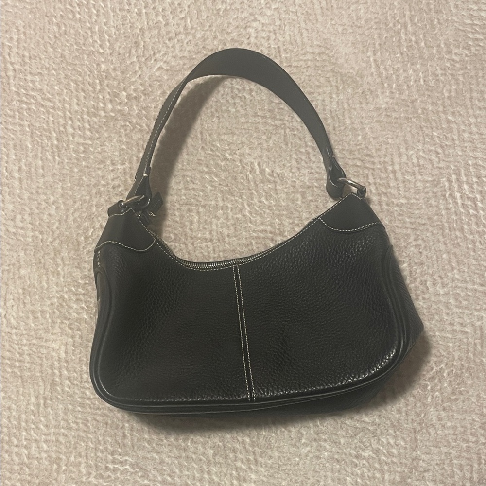 Dooney and Burke Black All Leather Shoulder Bag